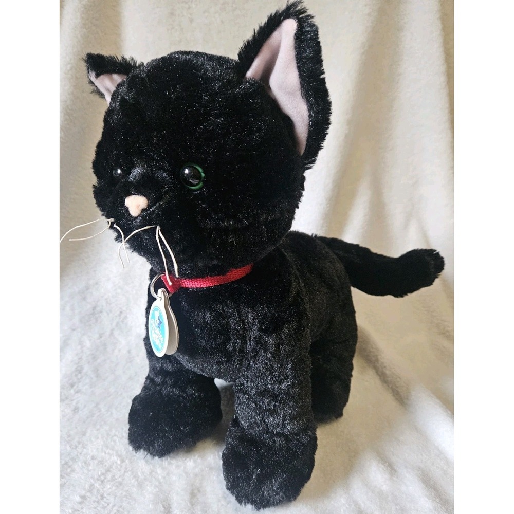Build A Bear Promise Pets Black Cat Plush Retired 2019 Green Eyes 12in